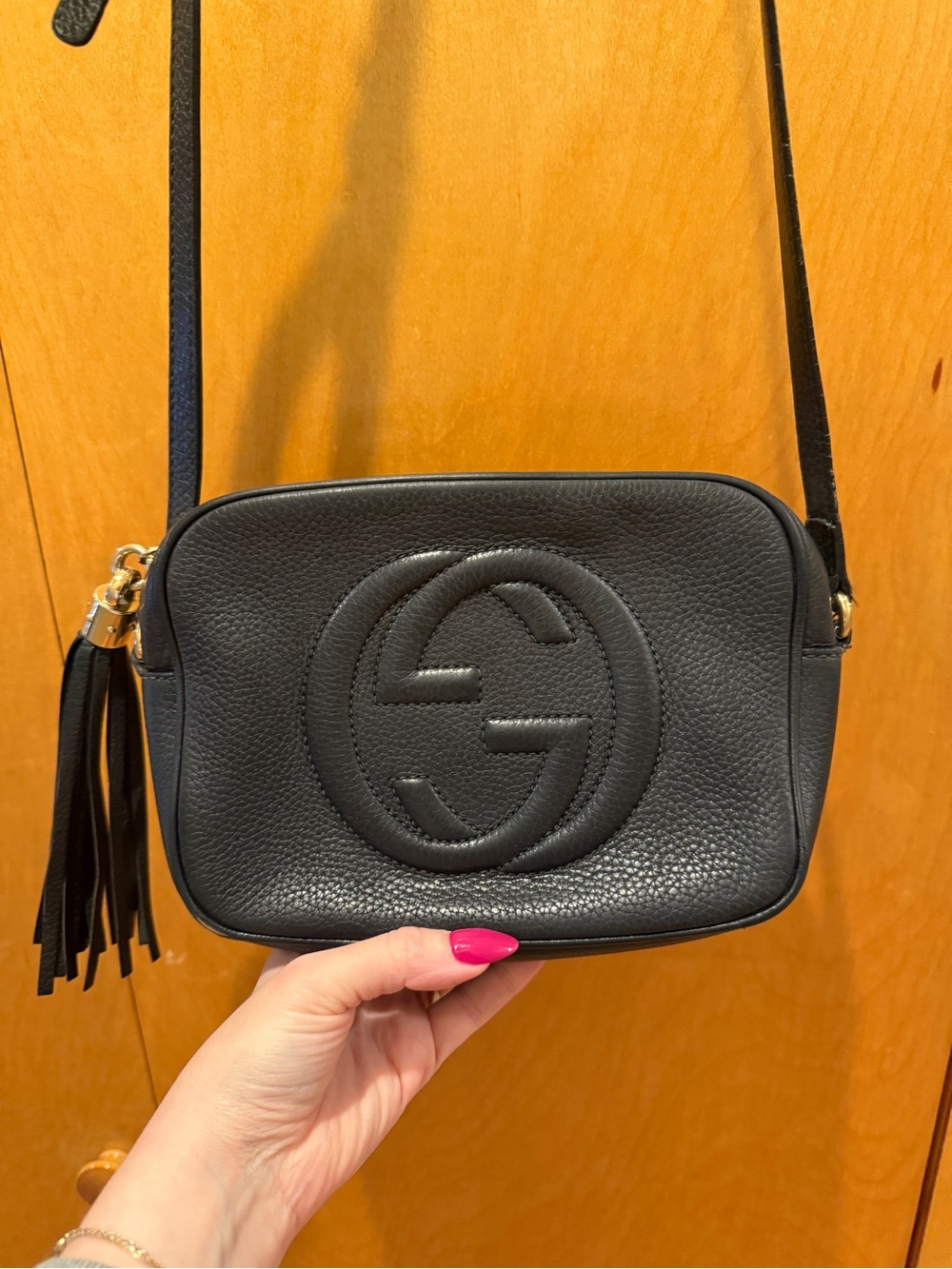 Gucci Interlocking G Black Soho Disco Crossbody Bag